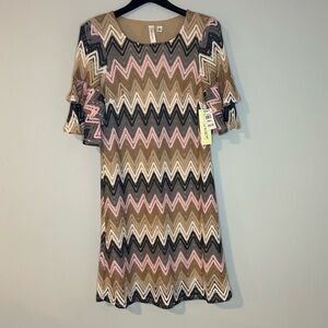 NWT Tacera Chevron Lace Knit Dress - Size Small